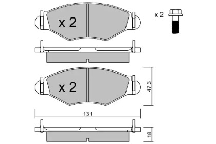 Комплект тормозных колодок AISIN BPPE-1006